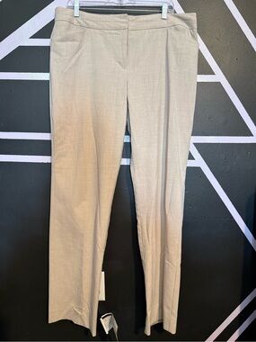 Worthington Beige Straight-Leg Dress Pants